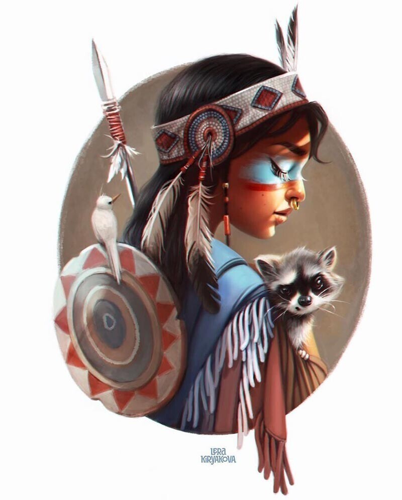 Индейская девушка — представительница коренного народа, проживающего на территории Северной Америки