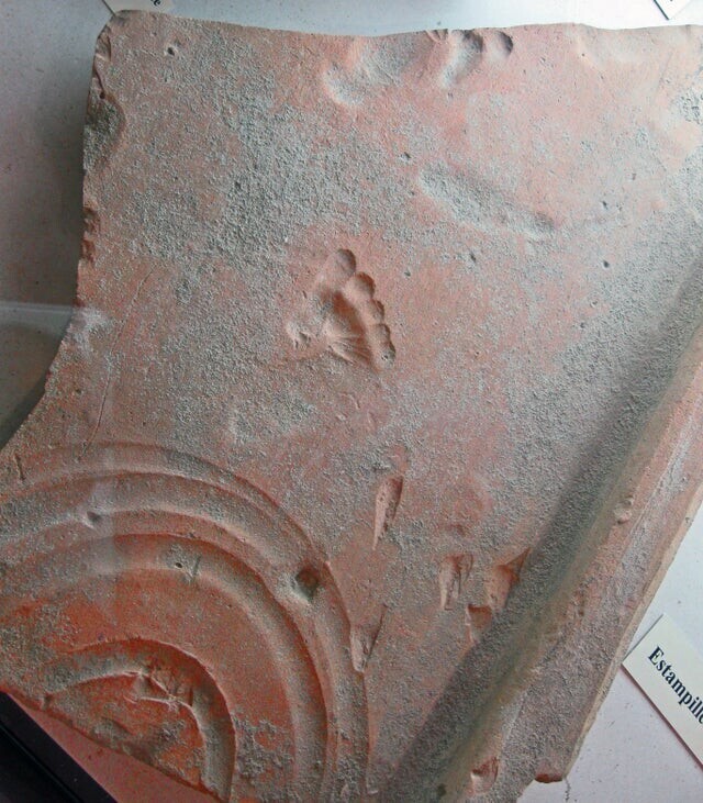 2. След малыша, жившего в Риме 2000 лет назад, оставленный на глиняной плитке