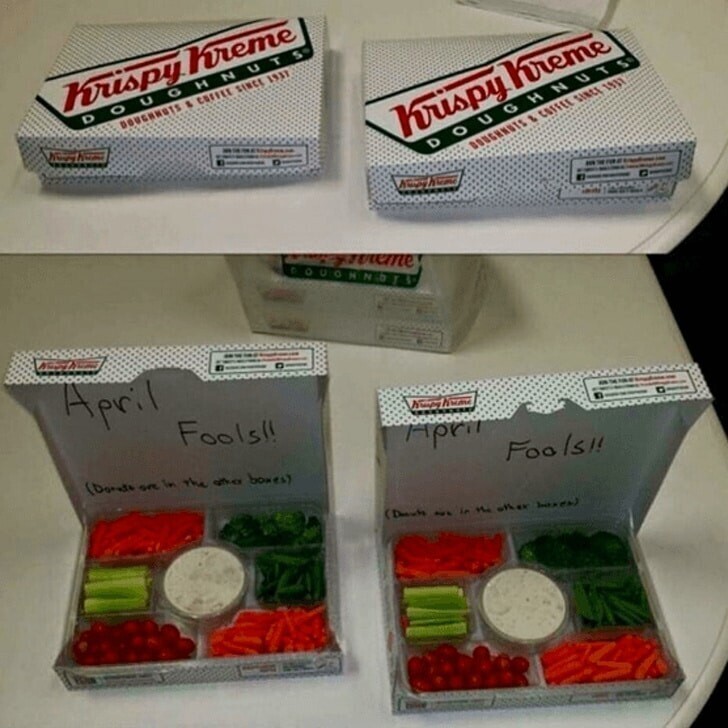 Они думали, что это коробки с пончиками.. а там оказались овощи