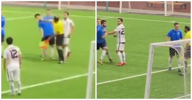 Российский арбитр ударил футболиста во время товарищеского матча