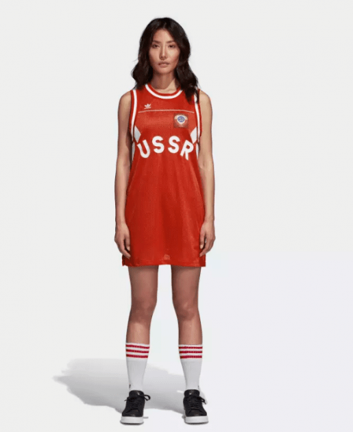 В 2018 году компания Адидас выпустила линию одежды с символикой СССР, что послужило скандалам во всем мире. Одежду сравнивали  с фашисткой и запретили к продаже