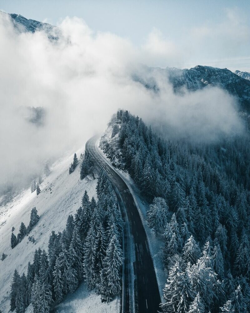 Зимняя дорога. @anskar, снимок сделан в Германии