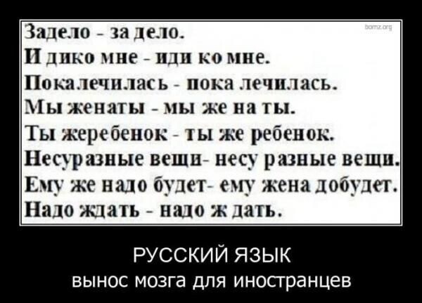 Образ русского языка в демотиваторах