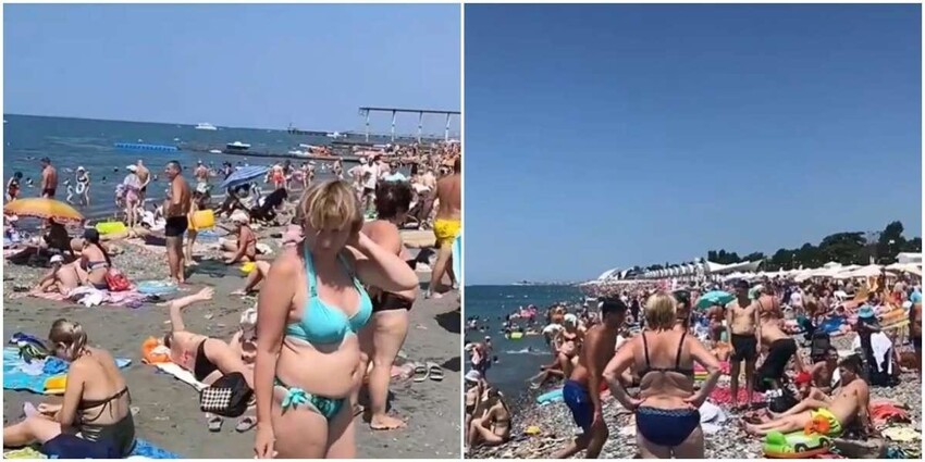 «Оккупировали каждый сантиметр»: пляжи в Сочи просто кишат туристами