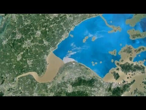 9-метровая приливная волна на реке Цяньтан в Китае признана уникальным природ... 