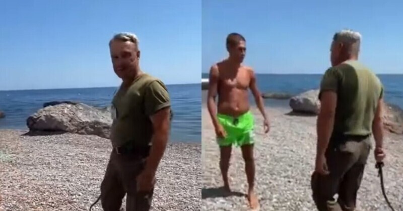 В Крыму охранник с нагайкой прогнал отдыхающих с санаторного пляжа