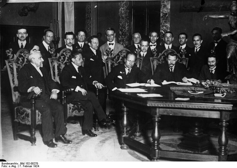 Подписания итальянско-русского договора о признании России.7 февраля 1924