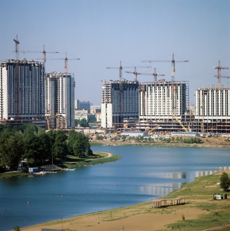 Строительство гостиничного комплекса "Измайлово", Москва, 1978 год