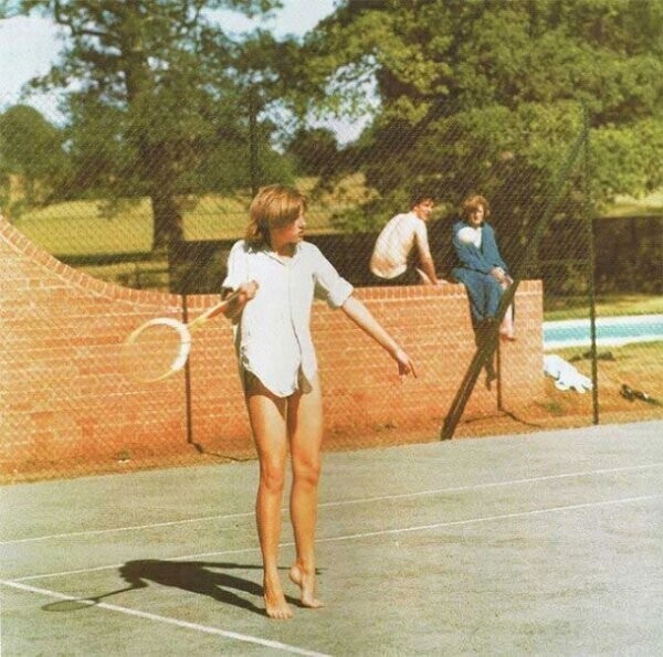Леди Диана Спенсер за игрой в теннис, 1970–е, Великобритания
