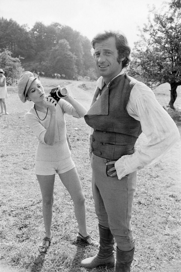 Август 1970 года. Марлен Жобер и Жан-Поль Бельмондо во время съемок фильма «Жених и невеста года II», Румыния. Фото Jean-Pierre Bonnotte.