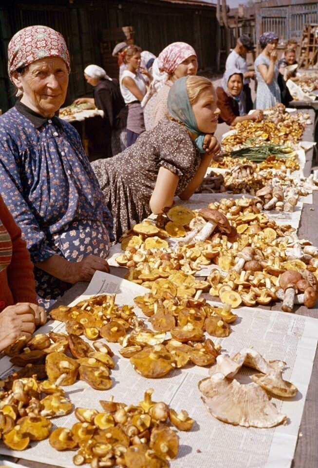 Грибочки на Даниловском рынке, 1959...
