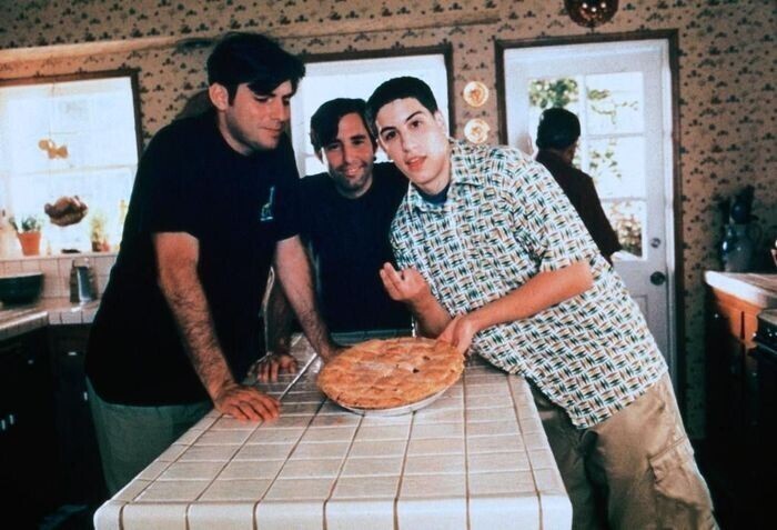 На съёмочной площадке фильма «Американский пирог», 1999 год