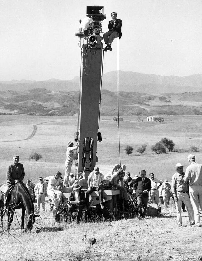 Стэнли Кубрик на съёмках фильма «Спартак», 1960 год