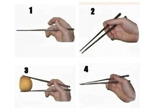 Как держать китайские палочки правильно