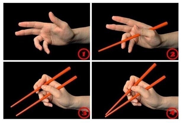 Как держать китайские палочки правильно