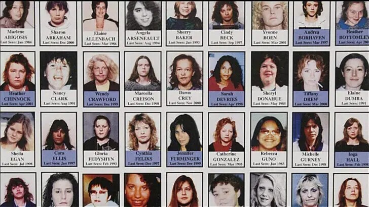 Фотографии пропавших проституток из архива полиции Ванкувера