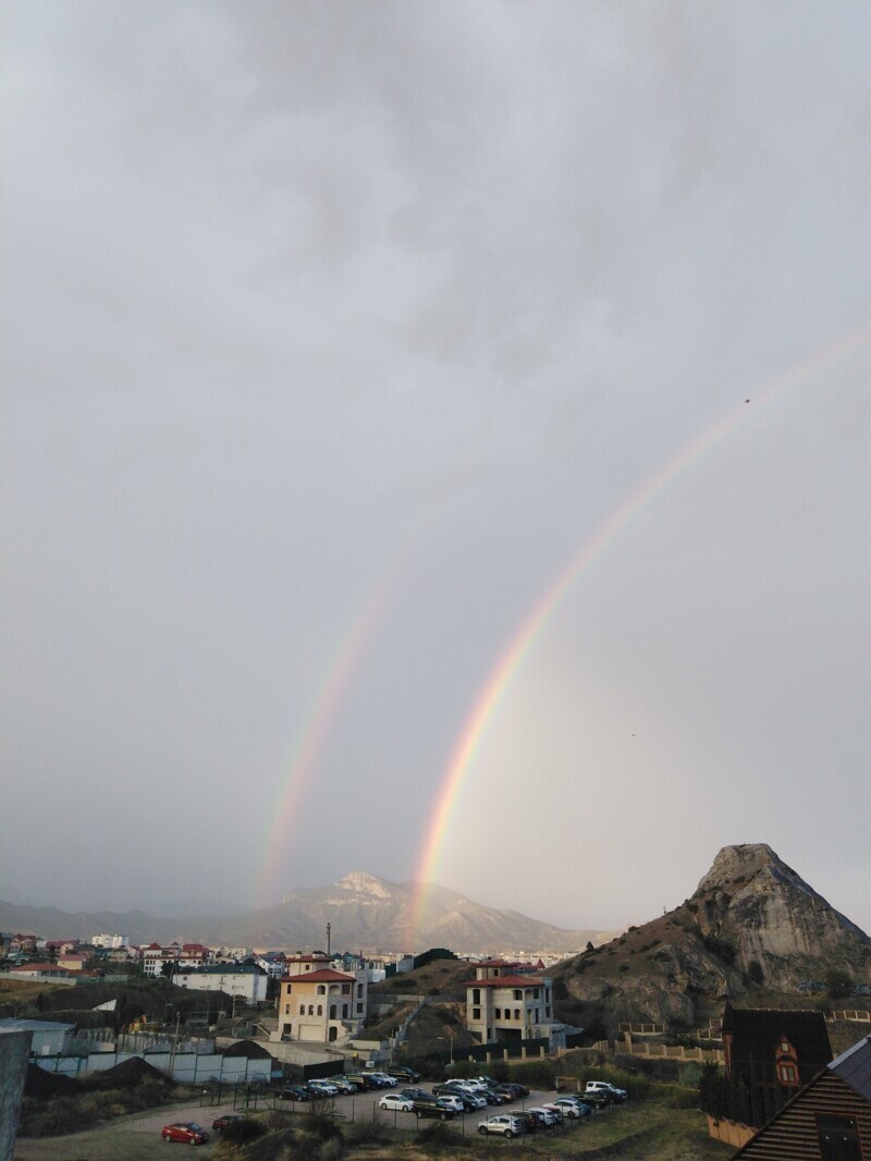 Двойная радуга - красота невероятная. Крым, Судак