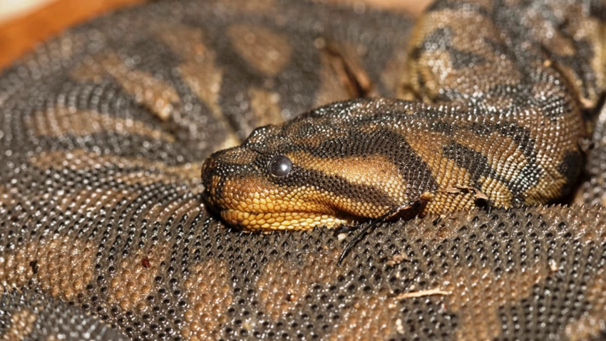 Змея слоновый хобот: Дряблые змеи-шарпеи настолько ленивые, что порастают растениями