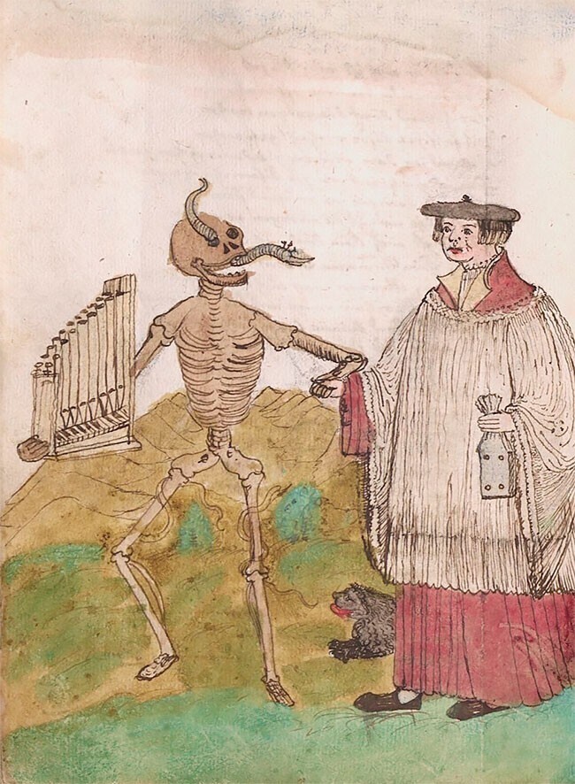 "Пляска смерти" Вильгельма Вернера фон Циммера, 1540 г