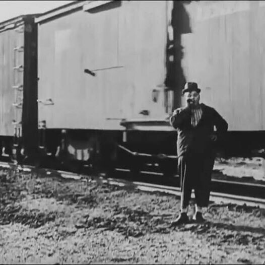 Настоящие трюки с поездами в немом кино 