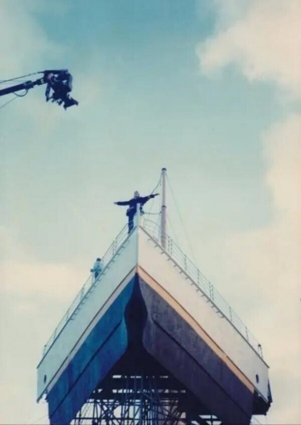 На съемках х/ф «Титаник», 1996 или 1997 год, Мексика