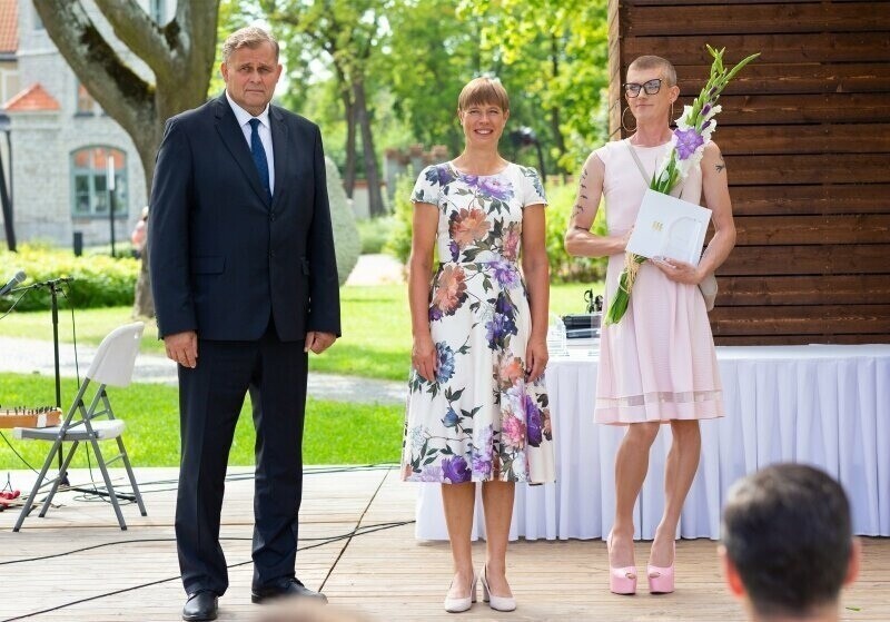 ПреЗедент Эстонии с мужем и сыном