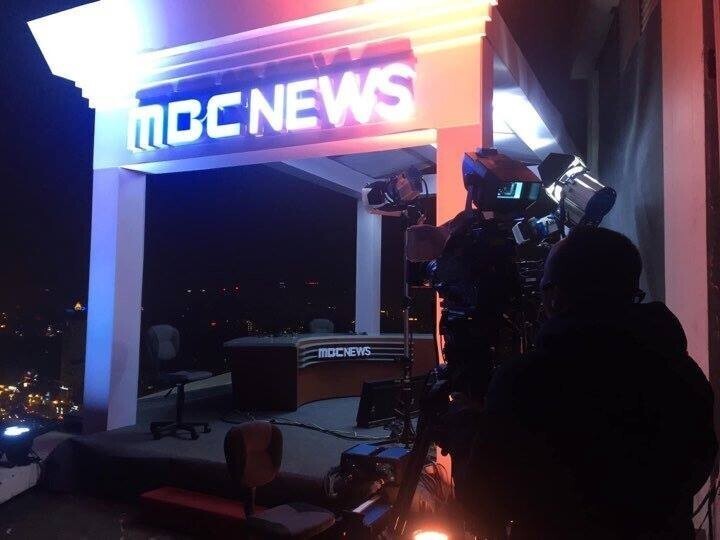 Корейский новостной канал превратил крышу в импровизированную студию