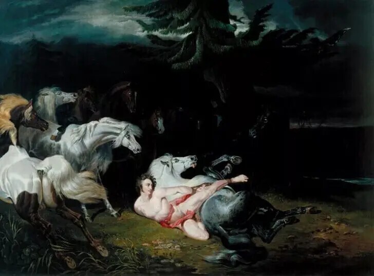 «Мазепа, окруженный лошадьми», Херринг. 1833