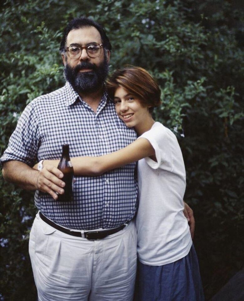 Режиссёр Фрэнсис Форд Коппола с дочерью Софией, 1984-й год.