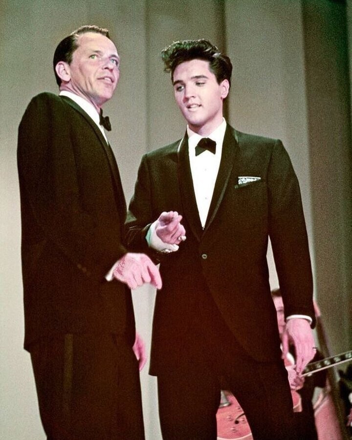 Фрэнк Синатра и Элвис Пресли. Председатель и Король. 1960 год.