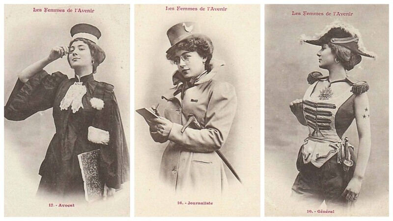 "Женщины будущего": коллекционные карточки Альбера Бержере, 1902 г