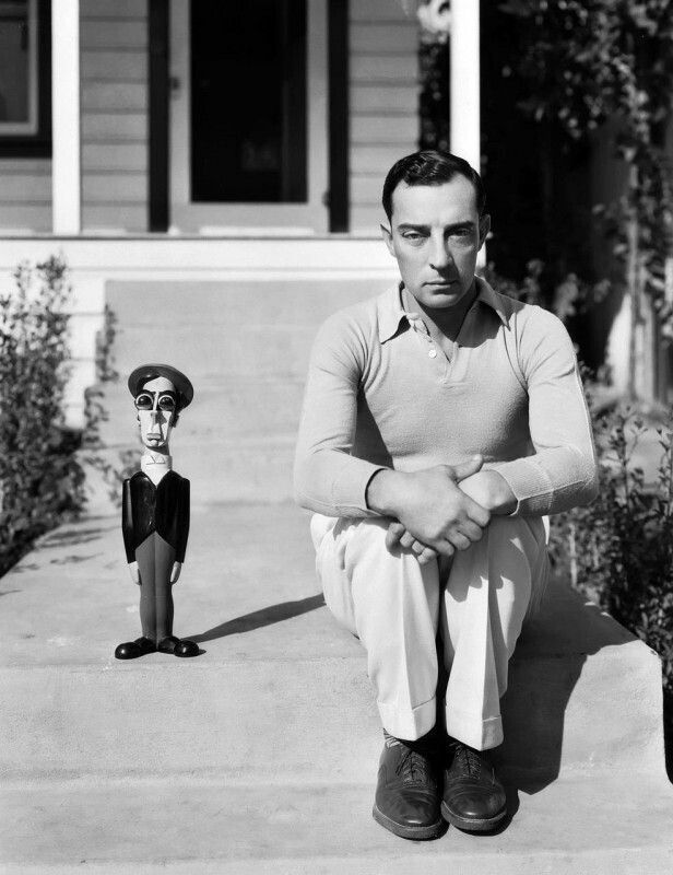 Бастер Китон и его мини-я. Лос-Анджелес, Калифорния, 1931 год.