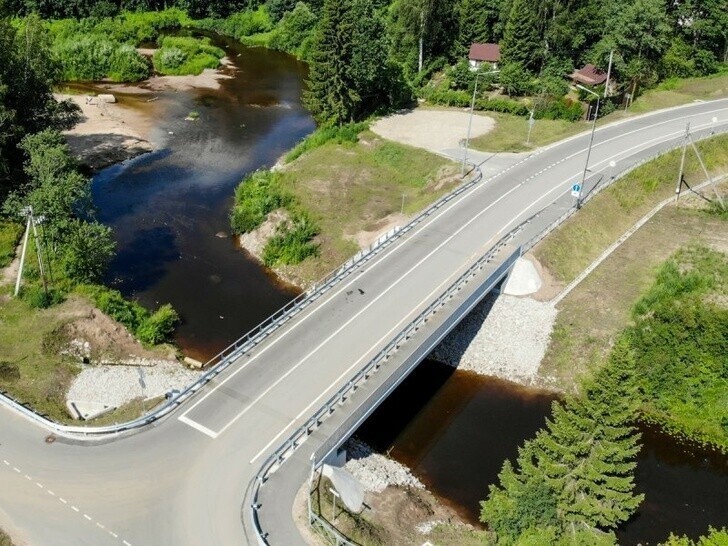 Новый мост через реку Кебь в Псковской области введен в эксплуатацию