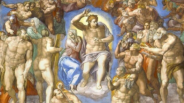 «Страшный суд». Автор: Микеланджело.