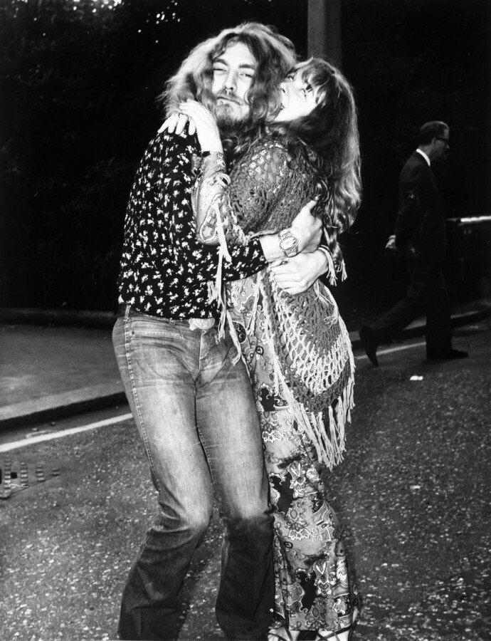 Сентябрь 1970 года. Роберт Плант и Сэнди Денни. Они споют дуэтом при записи альбома Led Zeppelin IV.