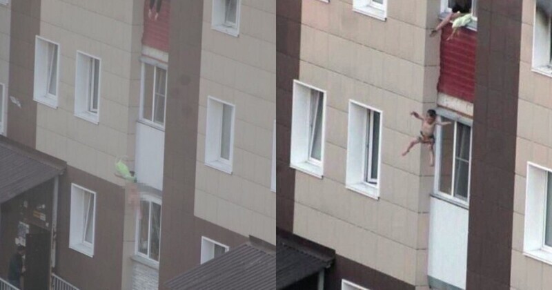 В Новосибирске женщина, спасая детей от пожара, выбросила их из окна