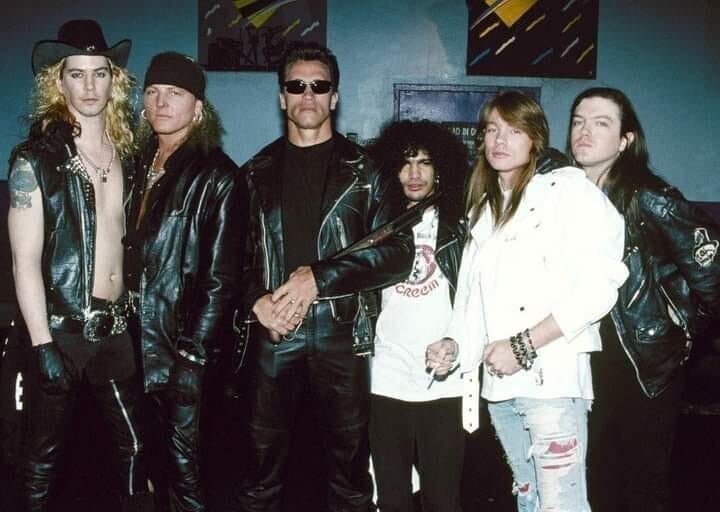 Арнольд Шварценеггер и "Guns N'Roses". 1991 год.