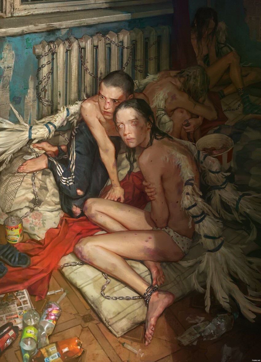 Картина «Притон ангелов» русской художницы Юлии Литвиновой