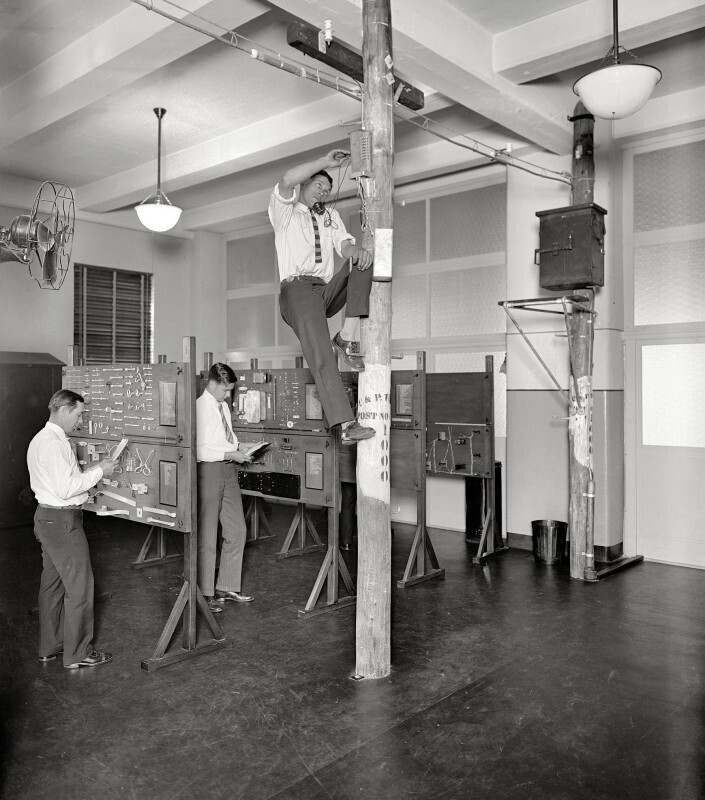 Школа телефонистов в Вашингтоне. США, 1928 год.
