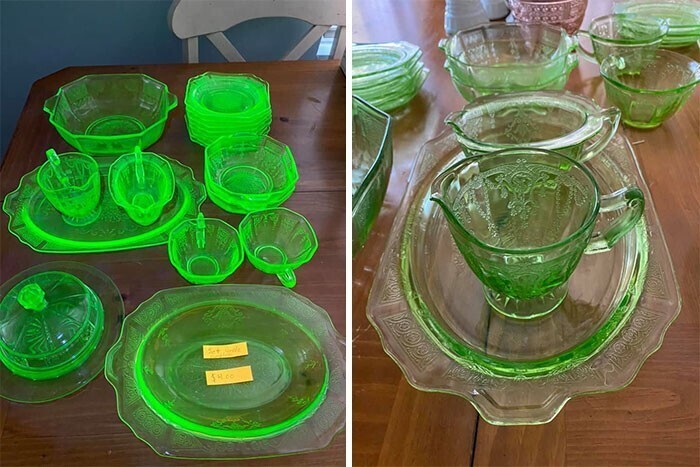 "Этот крутецкий набор посуды из уранового стекла достался мне всего за 4 доллара"