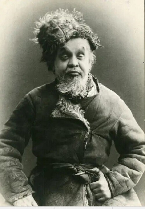 Открытка конца 19 века с портретом бобыля