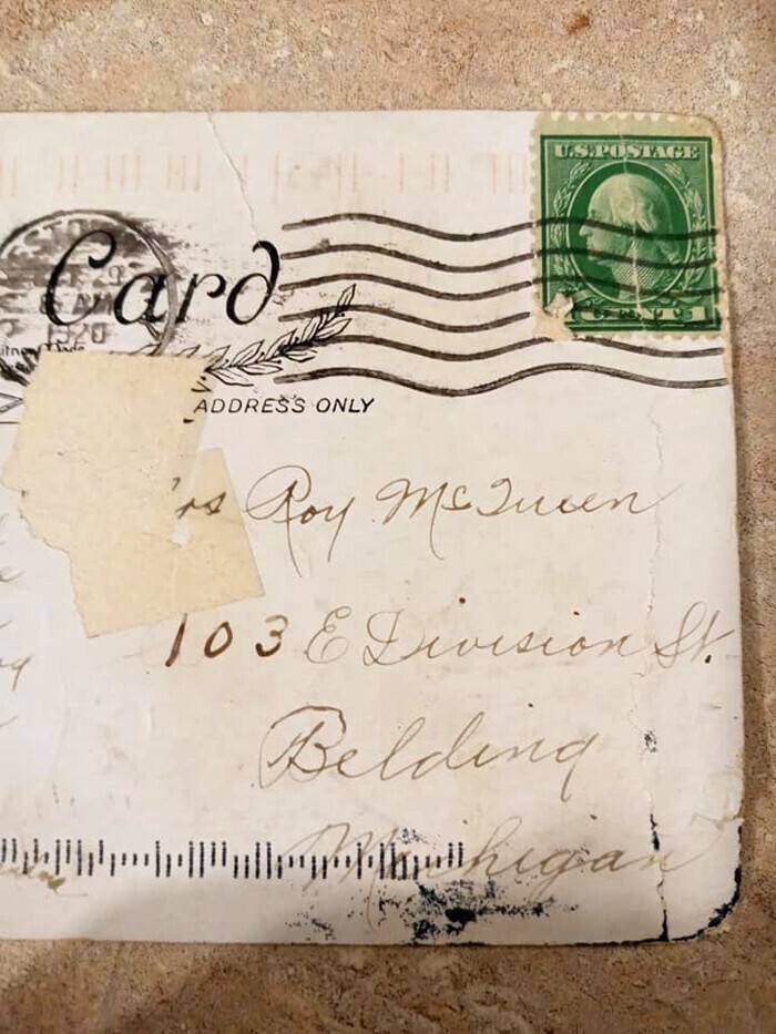Американка получила открытку, отправленную 100 лет назад