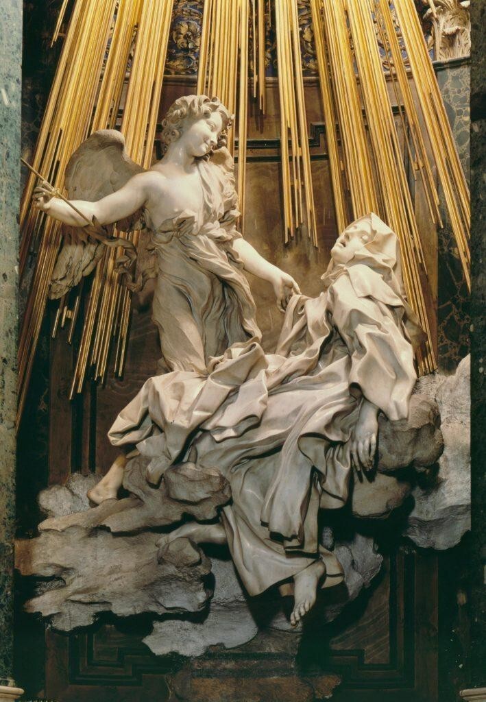 «Экстаз Святой Терезы», 1645 – 1652 гг.  мастер итальянской школы XVII столетия  Джованни Лоренцо Бернини (1598 – 1680)