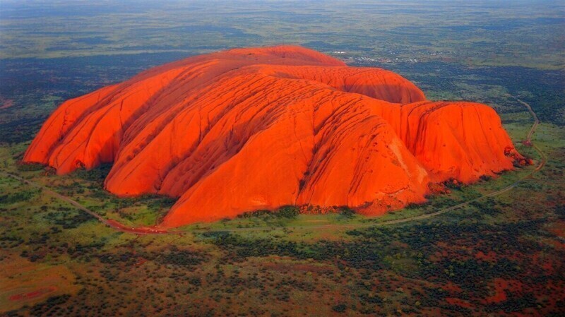 Красная гора, природа Австралии, гора Улуру, Айерс рок