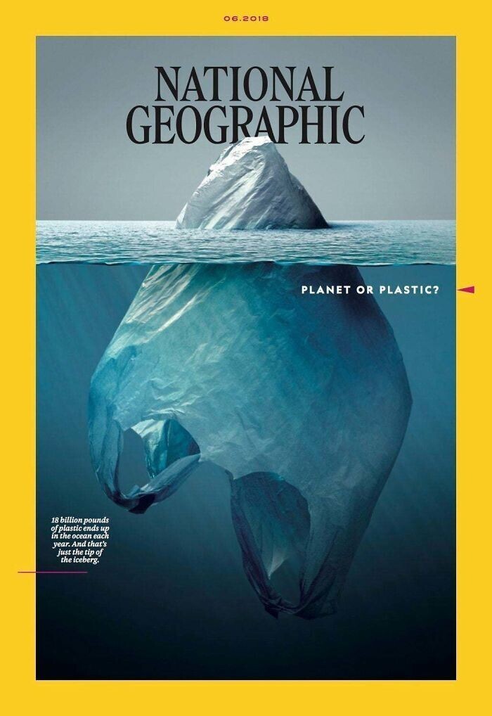 "Пластиковая планета?": обложка журнала National Geographic