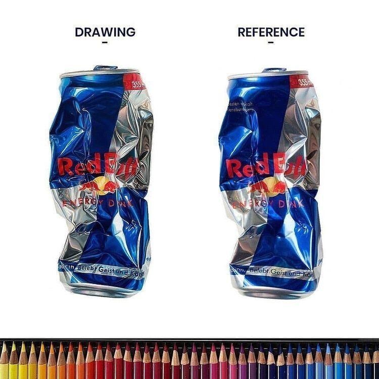 Тот момент, когда рисунок выглядит лучше, чем реальный предмет (рисунок слева)