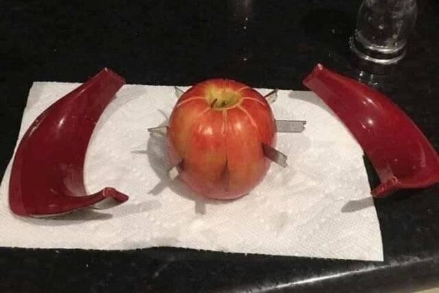 "Я просто хотела разрезать яблоко, а в итоге создала смертоносный фрукт"