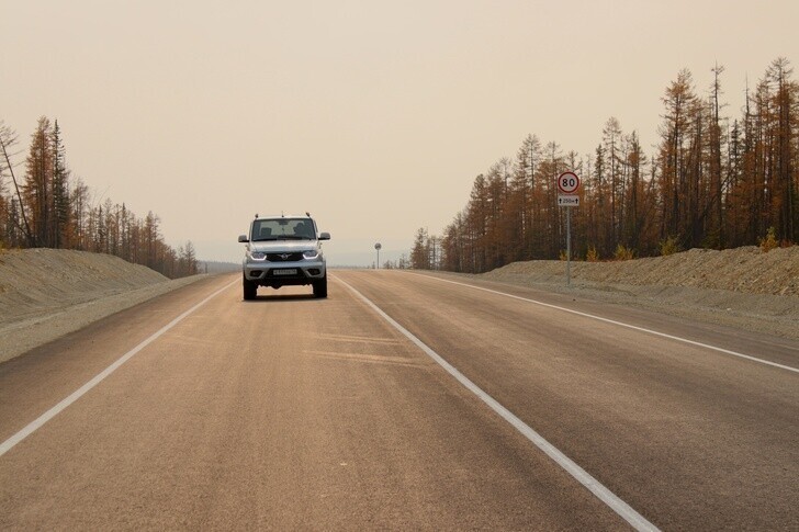 В Алданском районе Якутии досрочно завершен капремонт участка дороги А-360 «Лена»