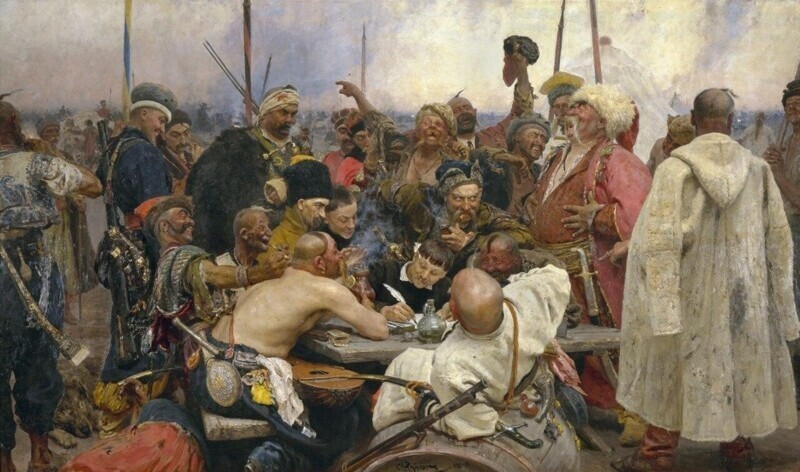Илья Репин – «Запорожцы (Запорожцы пишут письмо турецкому султану)», 1891