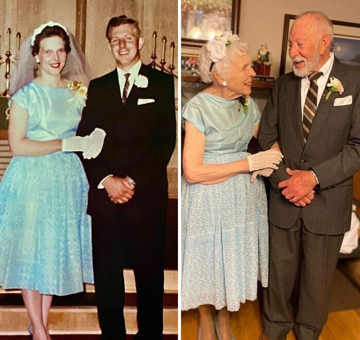 15. "Те же свадебные наряды - через 60 лет"